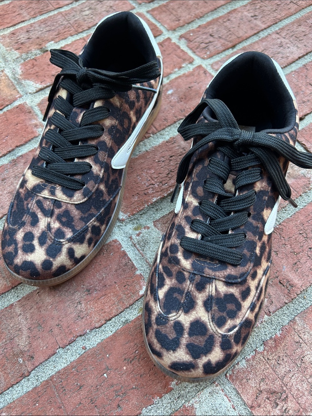 DOLCE VITA Leopard Print Faux Sueded Novelty Textile Sneakers